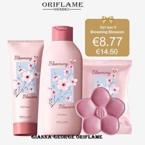 Σετ των 3-Κρέμα χεριών & Σαπούνι & Αφροντούζ Blooming Blossom
