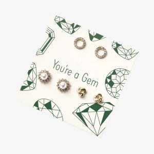 Σετ 3 Ζευγάρια Σκουλαρίκια Hidden Gems-47626