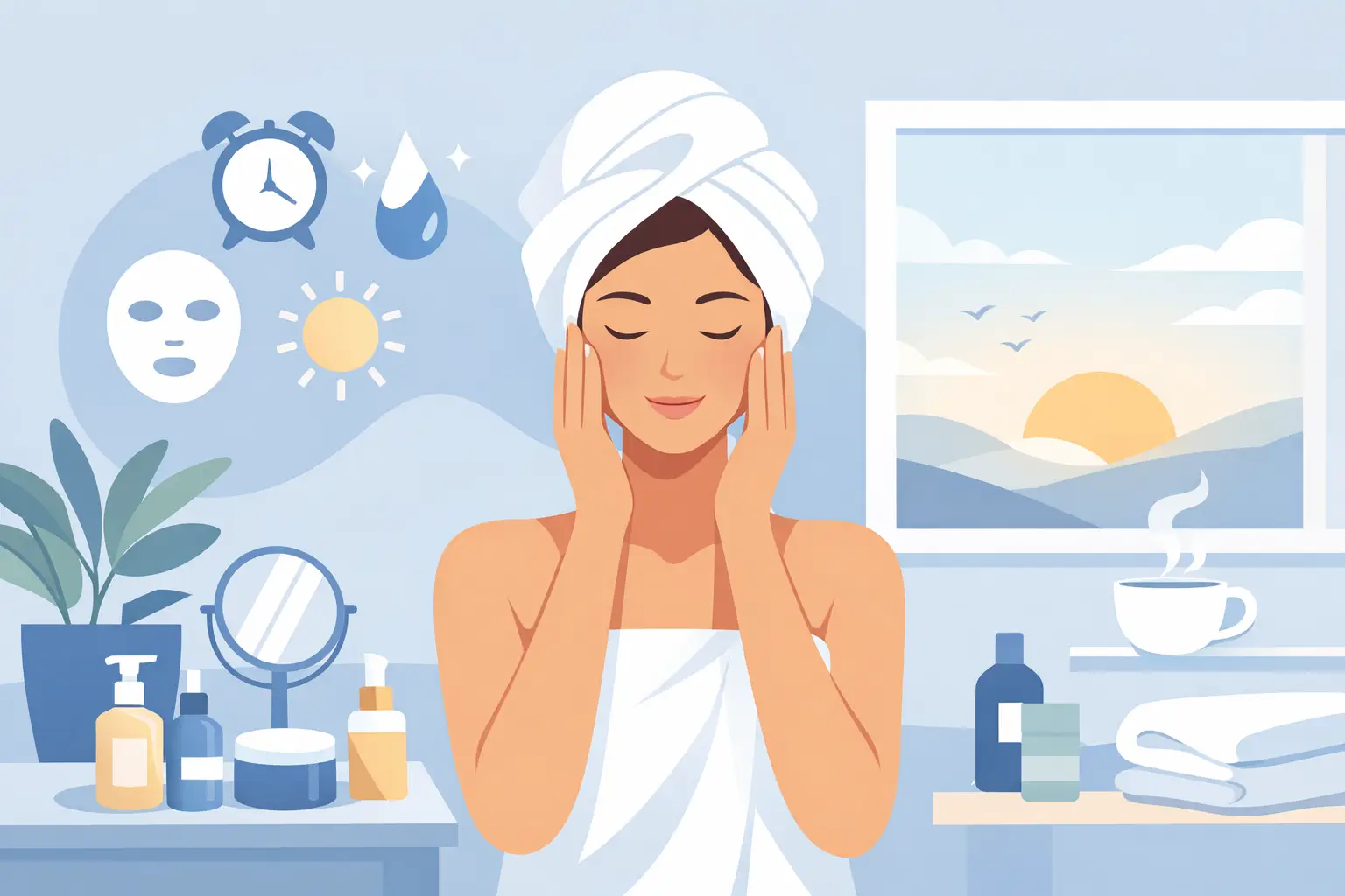 Παράδειγμα πρωινής ρουτίνας skincare σωστά